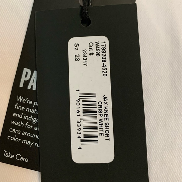 NWT Paige Jax Knee Short - Crisp White - Picture 5 of 5